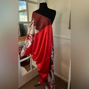 STYLEWE MAXI FLORAL VACATION ONE SHOULDER DRESS.